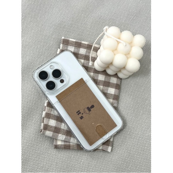 포앤디 카드 수납 투명 에어쿠션 젤리 케이스