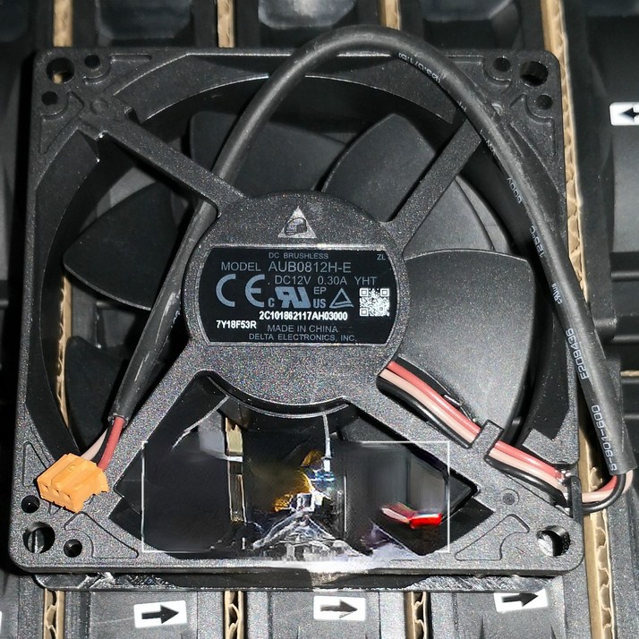 델타 8025 12V 0.3A AUB0812HE 프로젝터 냉각 팬