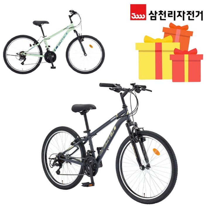 삼천리 완조립 2024 태풍 SF 24인치 21단 초등학생 주니어 MTB 자전거, 소프트민트, 1개 삼천리 완조립 2024 태풍 SF 24인치 21단 초등학생 주니어 MTB 자전거, 소프트민트, 1개
