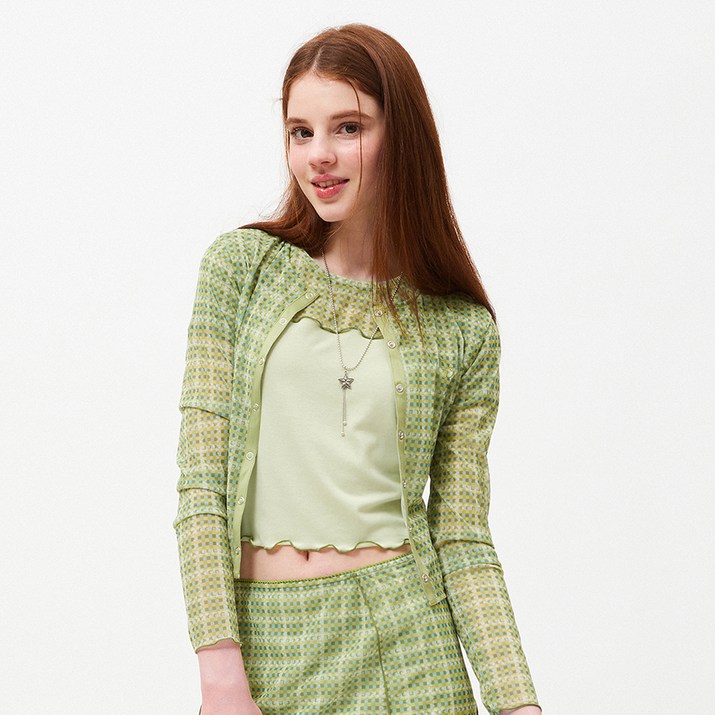 키르시 여성용 SMALL CHERRY SEE THROUGH PATTERN CARDIGAN 키르시 여성용 SMALL CHERRY SEE THROUGH PATTERN CARDIGAN