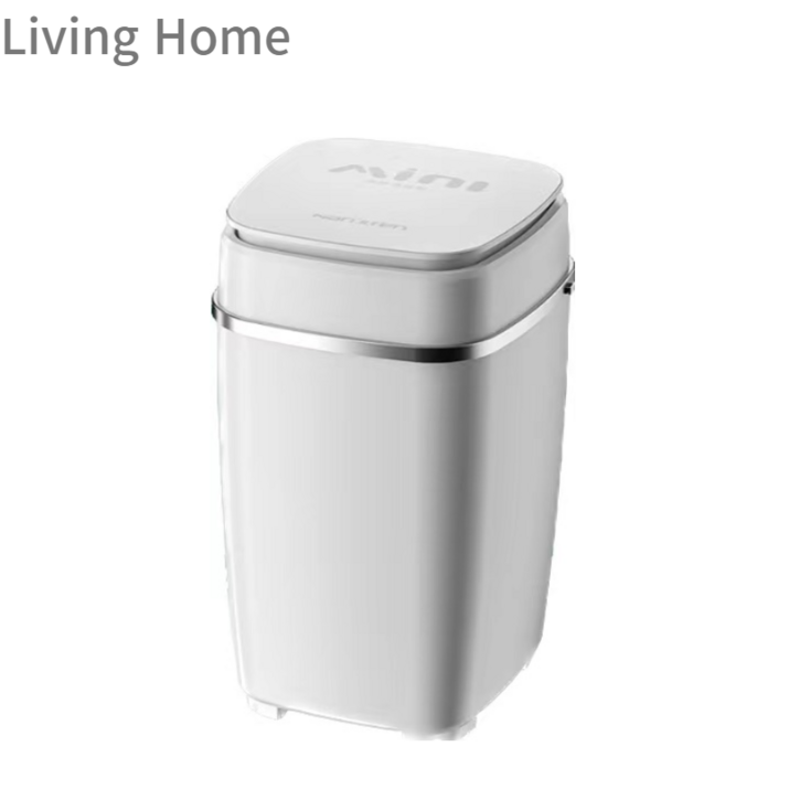 Living Home리빙홈 미니세탁기 가정용 속옷 양말 10분 세탁 6.5KG,반자동, 업그레이드 화이트, 화이트 6
