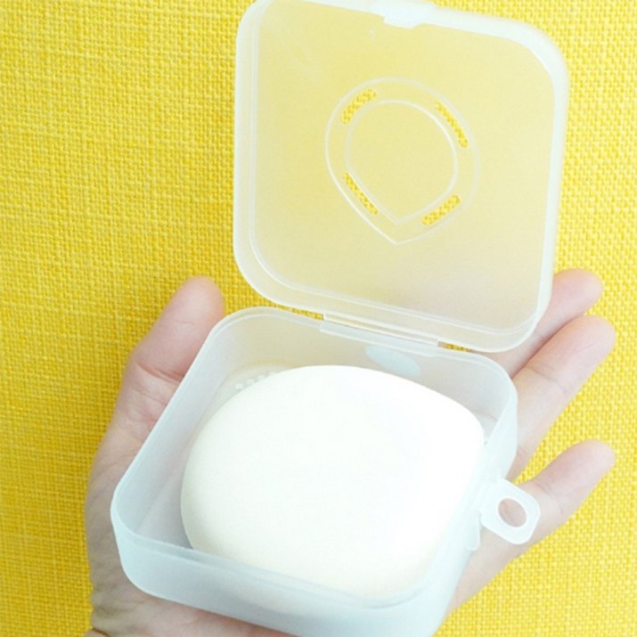 쿠션 퍼프 보관함 화장품 휴대용 반투명 케이스