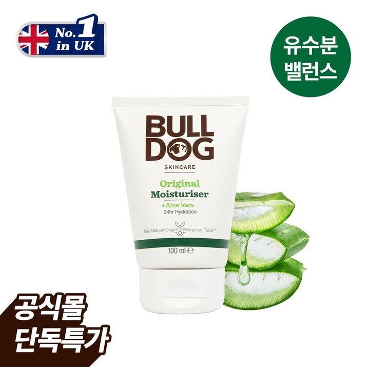 불독 오리지널 모이스처라이저 알로에 진정 남성 올인원 로션, 100g, 1개 불독 오리지널 모이스처라이저 알로에 진정 남성 올인원 로션, 100g, 1개