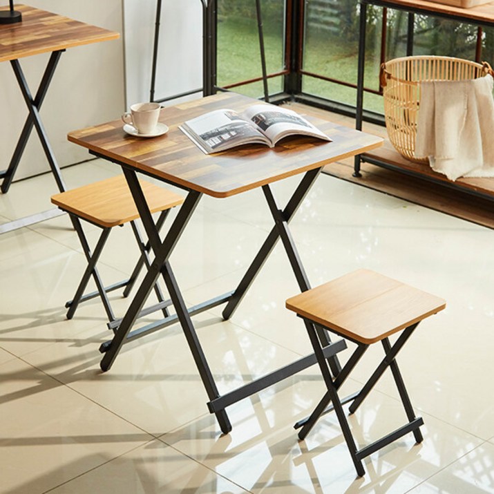 까사마루 오드리 접이식 테이블 600+의자2개