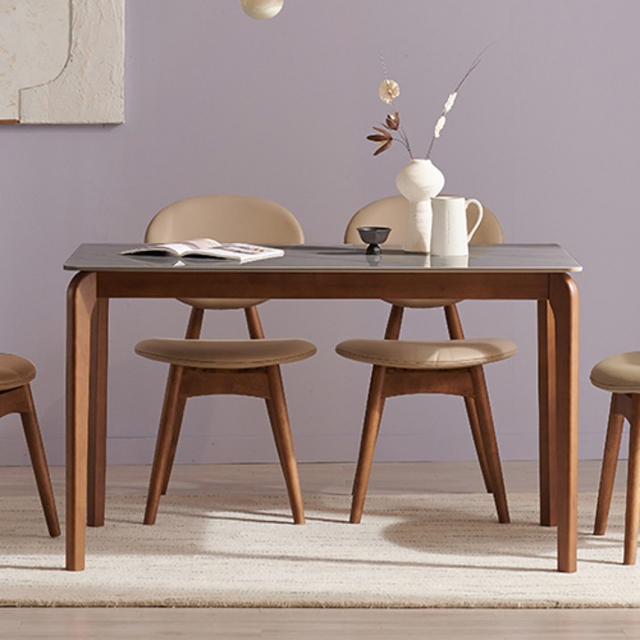 잉글랜더 토르티야 통세라믹 고무나무 원목 식탁 방문설치