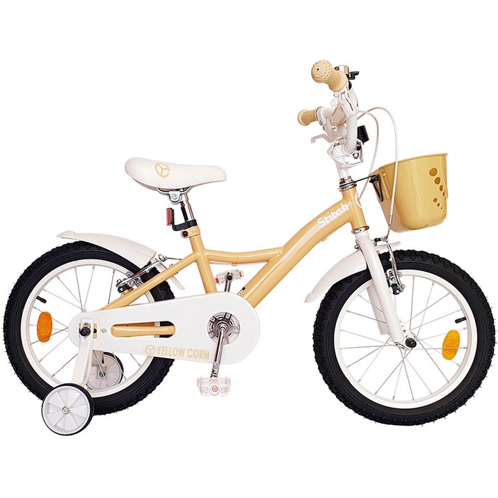 옐로우콘 스티치 아동용 보조바퀴 자전거 80 조립배송