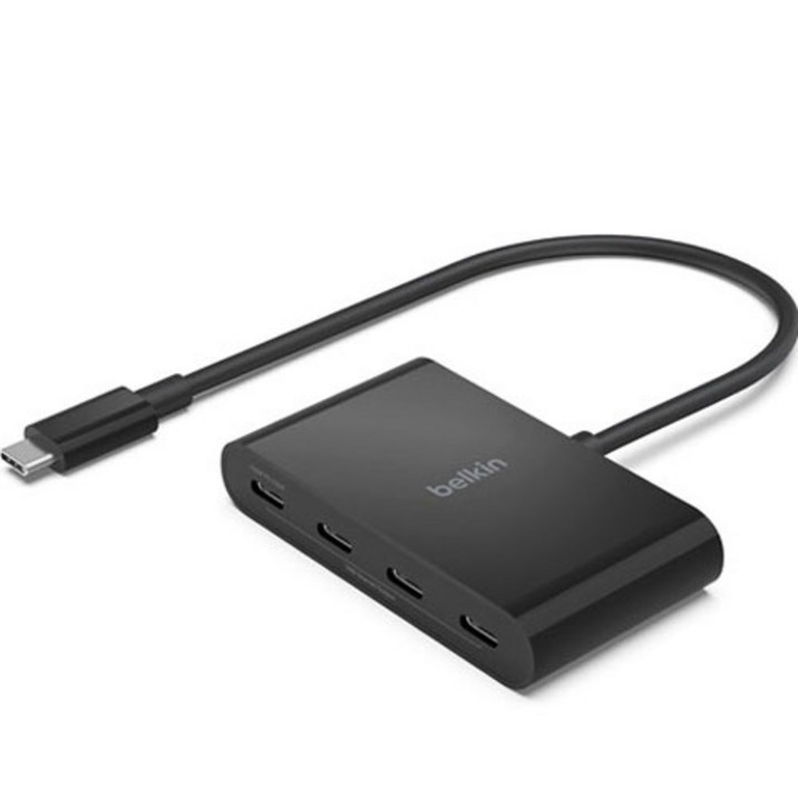 벨킨 4in1 USBC타입 멀티 허브 10Gbps AVC018btBK, 블랙