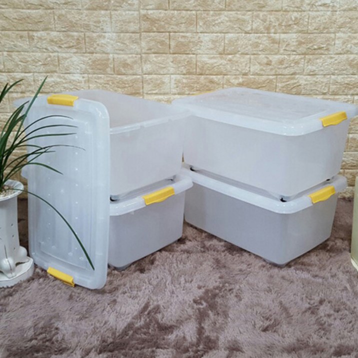 내추럴 리빙박스, 혼합색상, 45L, 4개 내추럴 리빙박스, 혼합색상, 45L, 4개