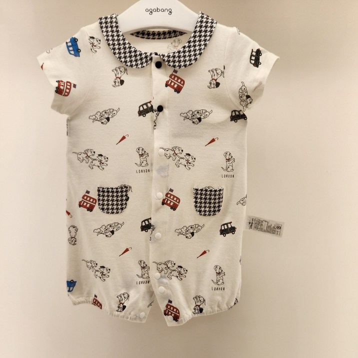 아가방  달마시안체크반소우주복79T417501