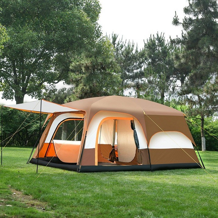 Zebeer 대형 원터치 텐트 8인용 투룸 거실 야외 캠핑 텐트 방수 자외선 차단 텐트