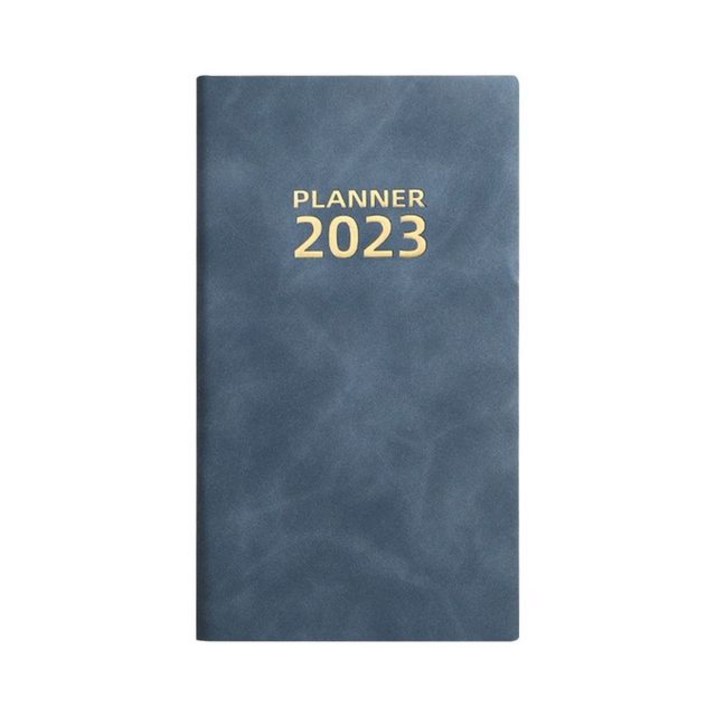 2023 일기 플래너 노트북 A6 크기 365 일 달력 일정 책 PU 메모장 크리에이티브 알림 데스크탑 날짜 문구