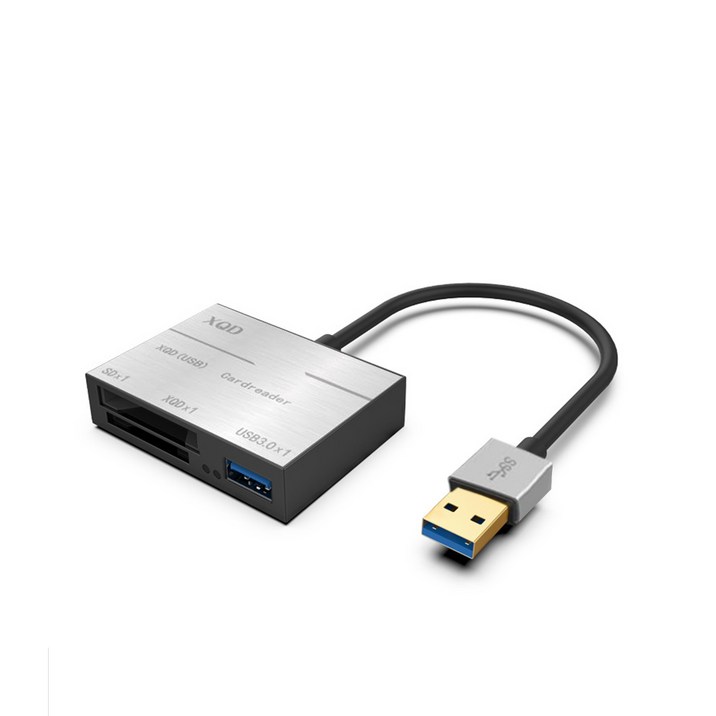 3 IN 1 USB3.0 XQD SD 멀티 메모리 UC-CP89, 블랙, UC-CP89, 1개