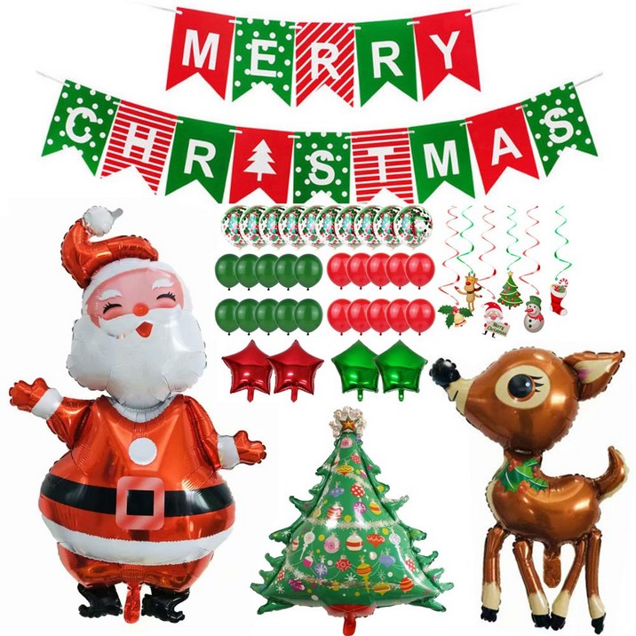 크리스마스 풍선 세트 파티용품
