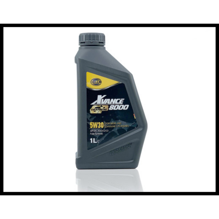 이벤트 4통구매시 1통추가 증정 XVANCE GP 8000 5W30 (1L) / C2(100% 합성유(VHVI)) / HELLA헬라 엔진오일, 1L, 5W20, 1통