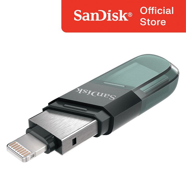 샌디스크 iXpand Flip 아이폰 아이패드 8핀 전용 OTG USB 3.0 메모리, 128GB 20230712