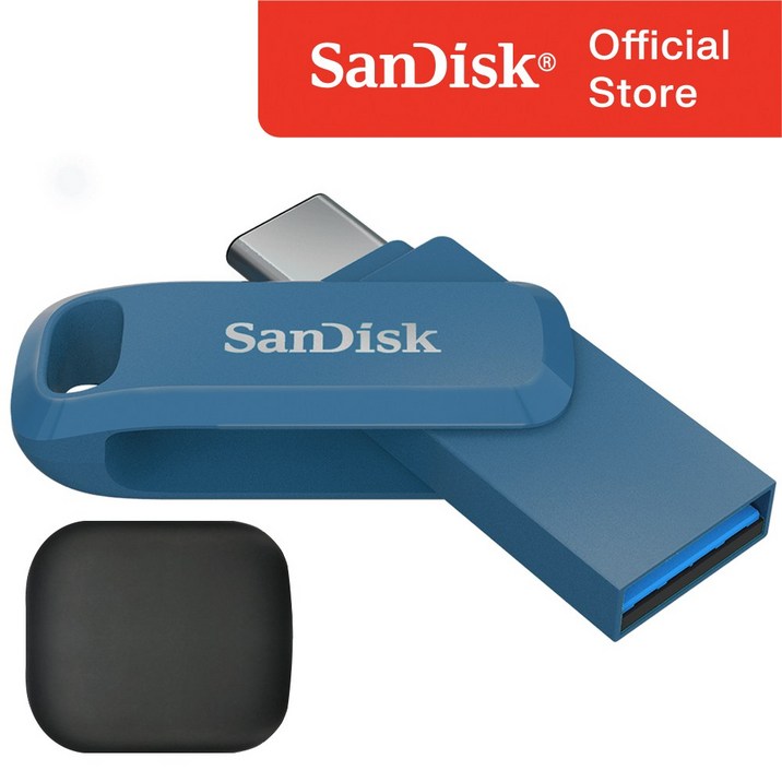 샌디스크 USB 메모리 SDDDC3 네이비 C타입 OTG 3.1 대용량  USB 전용 케이스, 512GB