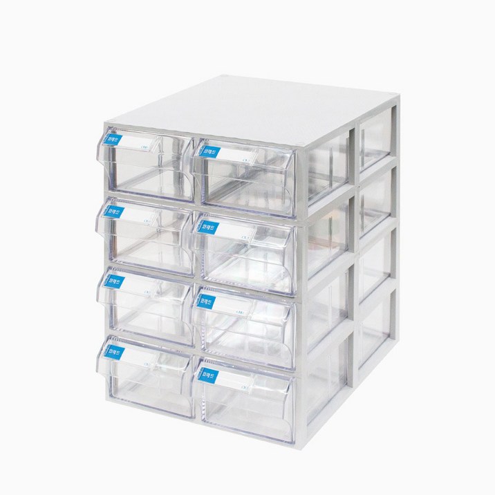 코메드 CMD-602-4 멀티박스 8칸 투명서랍장