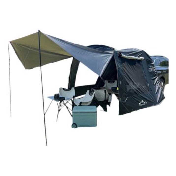 상세페이지_상단 루프탑텐트 도킹텐트 꼬리텐트 Lohascamping 자동차 박스 도킹 텐트 휴대용 방수 SUV 테일 3-4 인용 돔 햇빛가리개 터널 스타일 텐트，카박스 도킹쉘터 ，