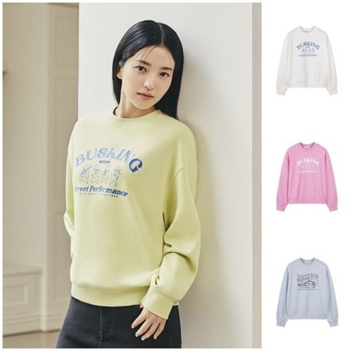 [백화점정품] 26년NEW 폴햄 POLHAM 여성 코숏 소프트테리 빅그래픽 맨투맨 PHF1TR2020