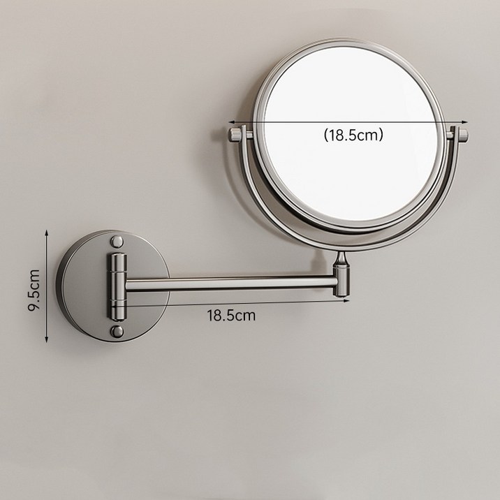 ZOZOFO 욕실 무타공 360도 회전 면도 거울 접이식 양치 면도경