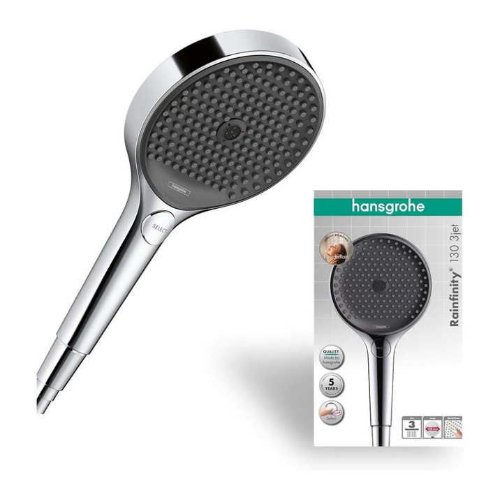 [독일]hansgrohe Rainfinity 한스 그로헤 레인 샤워 헤드 3 Jet Types