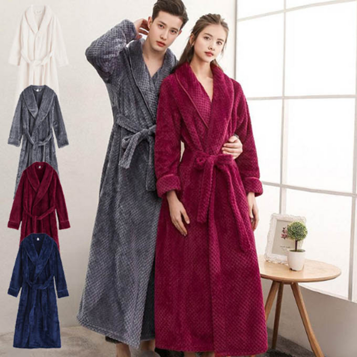 KDNC 겨울 극세사 잠옷 수면 로브 목욕 샤워가운