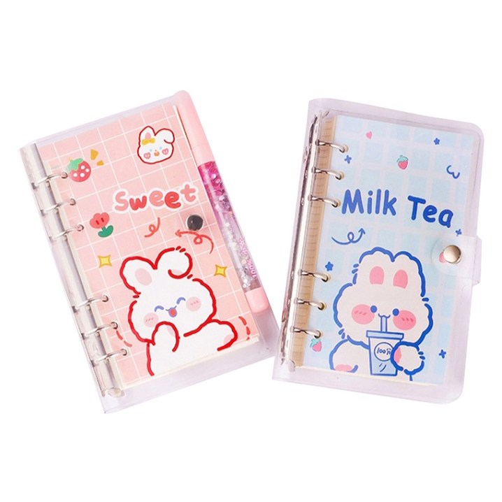 큐트 투명 다이어리 2종  스티커 세트