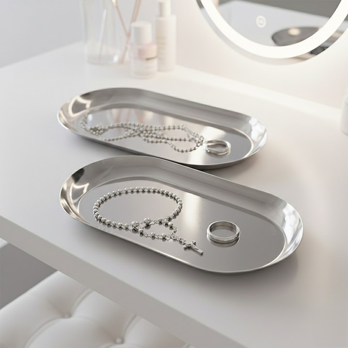 대한 인테리어 감성 오브제 촬영 소품 악세사리 보관 트레이 2p