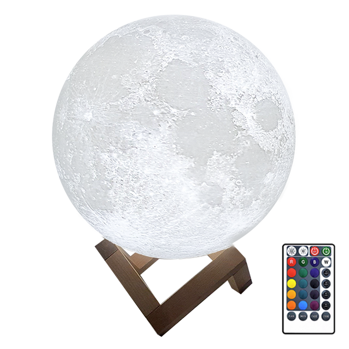 SUNJIN 16색 감성 달 무드등 20cm  리모컨 세트