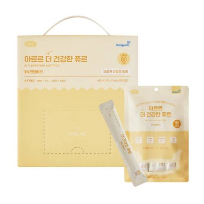 아르르 반려동물 더 건강한 쮸르 간식 80p, 닭크랜베리, 1120g, 1개 아르르 반려동물 더 건강한 쮸르 간식 80p, 닭크랜베리, 1120g, 1개