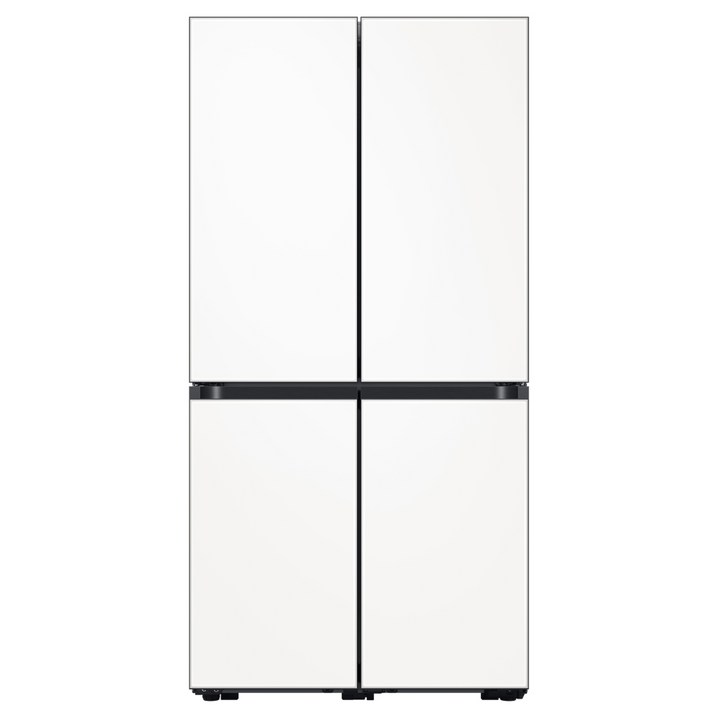 비스포크4도어 삼성전자 비스포크 4도어 키친핏 냉장고 615L 방문설치, RF60B91U2W6, 새틴 화이트
