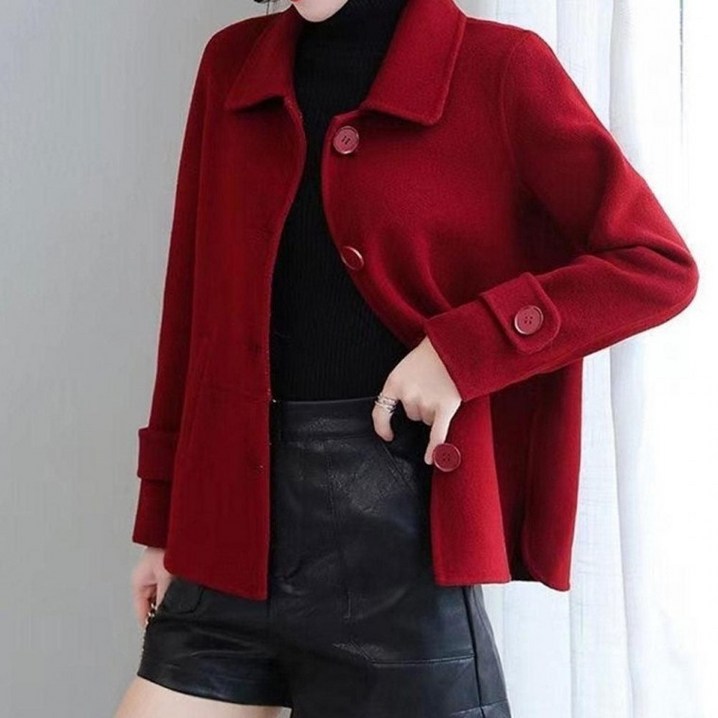 숏코트 여성코트 겨울코트 여자겨울코트 클래식 여성겨울코트 데일리 반코트 4버튼 여성자켓 여자 여성