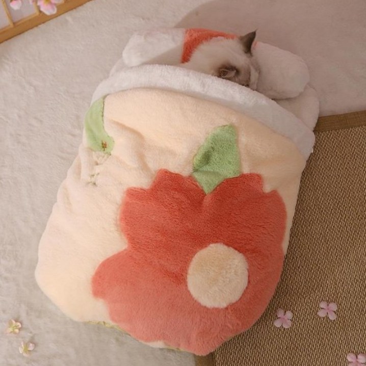 당감샵 고양이 침낭 이불 베개 세트 당감샵 고양이 침낭 이불 베개 세트
