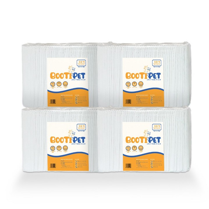 부티펫 가성비 대형 배변패드 큰패드 52g,200매,SAP 3g, 4개, 50개입 부티펫 가성비 대형 배변패드 큰패드 52g,200매,SAP 3g, 4개, 50개입