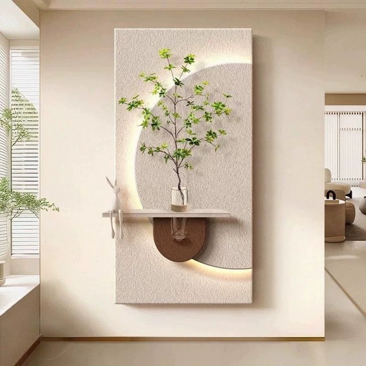감성화분액자조명 거울 복도 벽걸이 통로 인테리어 장식품