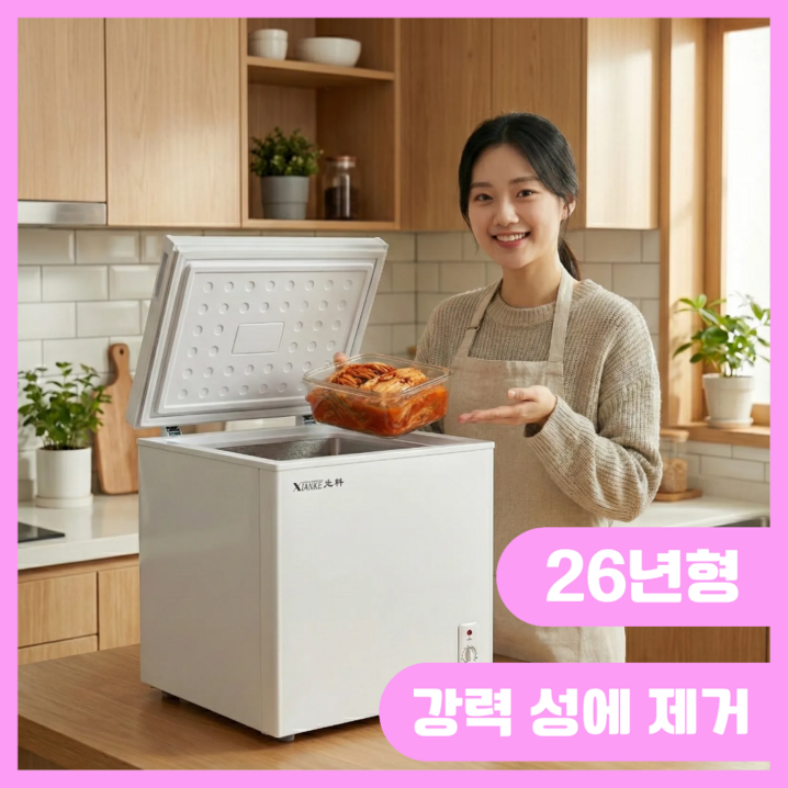 신영전자 소형 김치냉장고 저소음 1등급 뚜껑형 냉동고 겸용 자취방 원룸 1인가구 기숙사, A58L