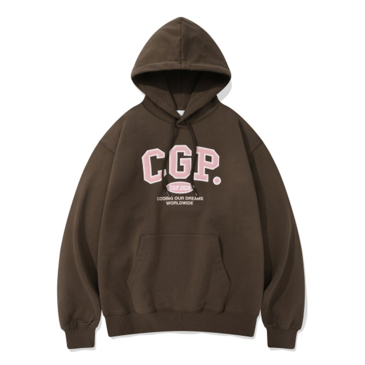 백화점,매장정품 코드그라피 CGP 아치 로고 후드티브라운
