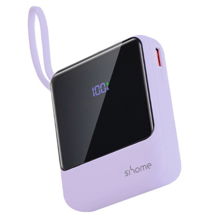 시홈 22.5W 고속충전 10000mAh 미니 보조배터리, 퍼플, SHFB1Y 시홈 22.5W 고속충전 10000mAh 미니 보조배터리, 퍼플, SHFB1Y