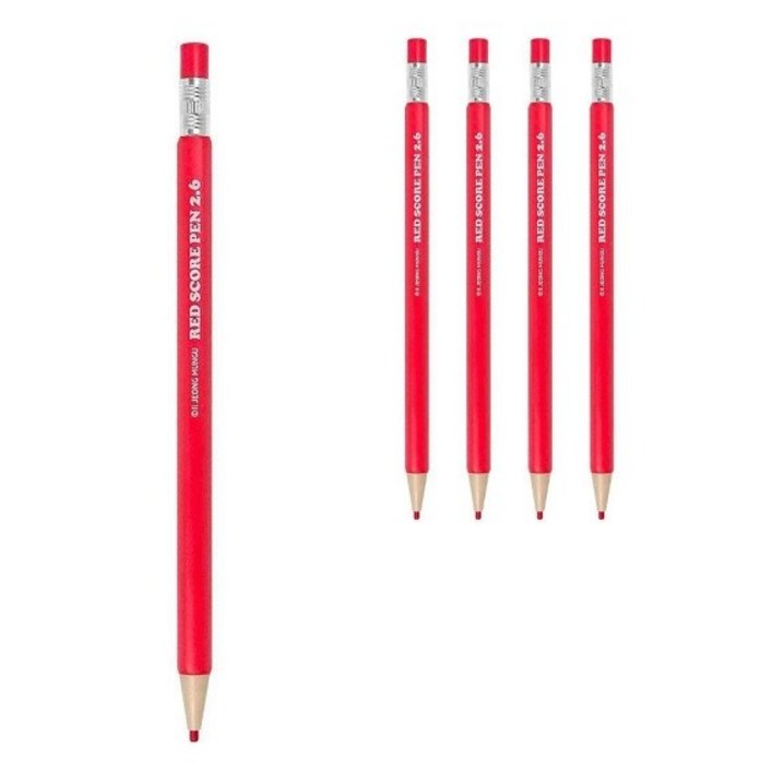 iiGEN 빨간 채점펜, 2.6mm, 5개 iiGEN 빨간 채점펜, 2.6mm, 5개