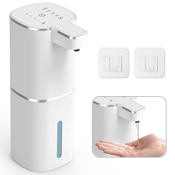 APEXSO 자동 디스펜서 젤거품타입 스마트 손세정기 420ml대용량 세제 물비누 리필용기 충전식 화장실 주방 싱크대 욕실, 젤타입