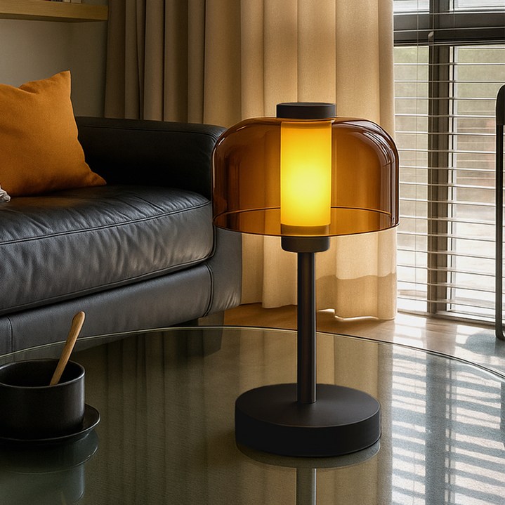 레토 테이블 조명 GLOWY-T 스탠드형, 블랙