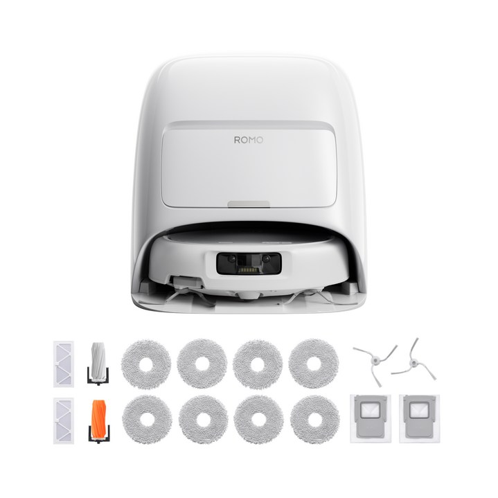 DJI ROMO S 로봇청소기 + 액세서리 키트 세트, 화이트(청소기), 단일색상(키트), CR8F