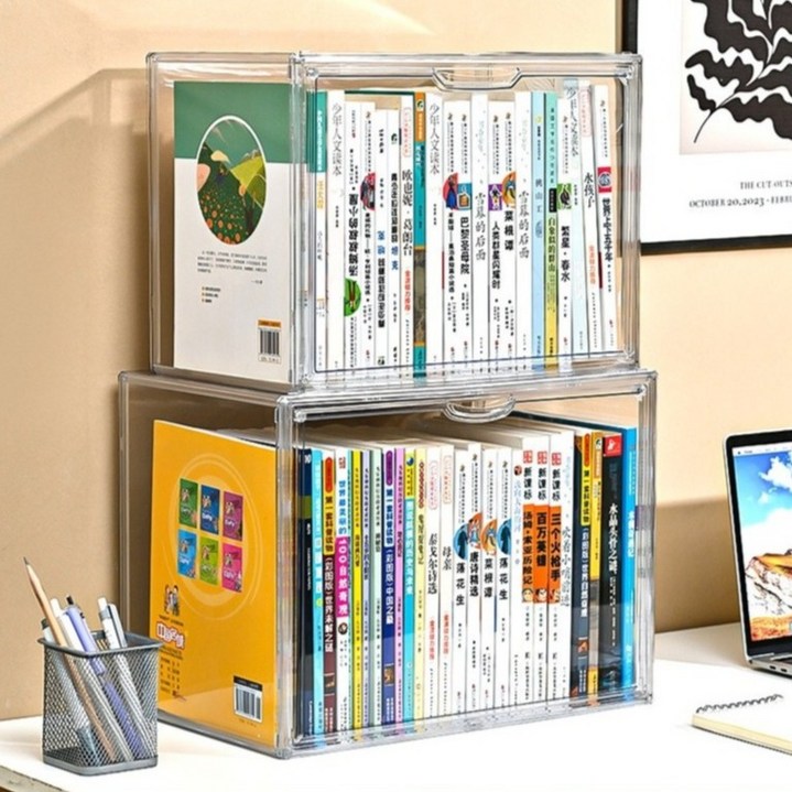 BenF Home 책 보관 투명 박스
