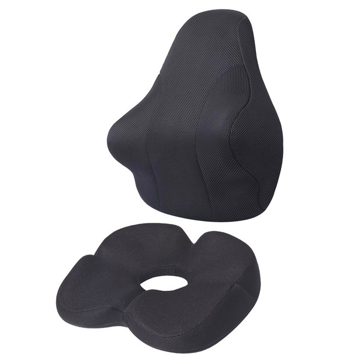 베네폼 바른자세 등받이 허리쿠션 허리소프트 + 힙업방석 세트