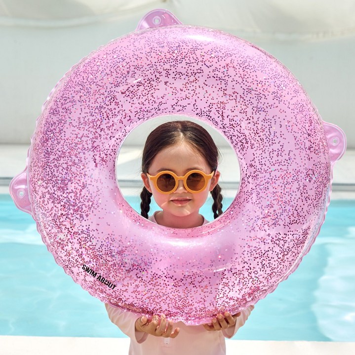 스윔어바웃 어린이 반짝이 튜브, 핑크, 1개