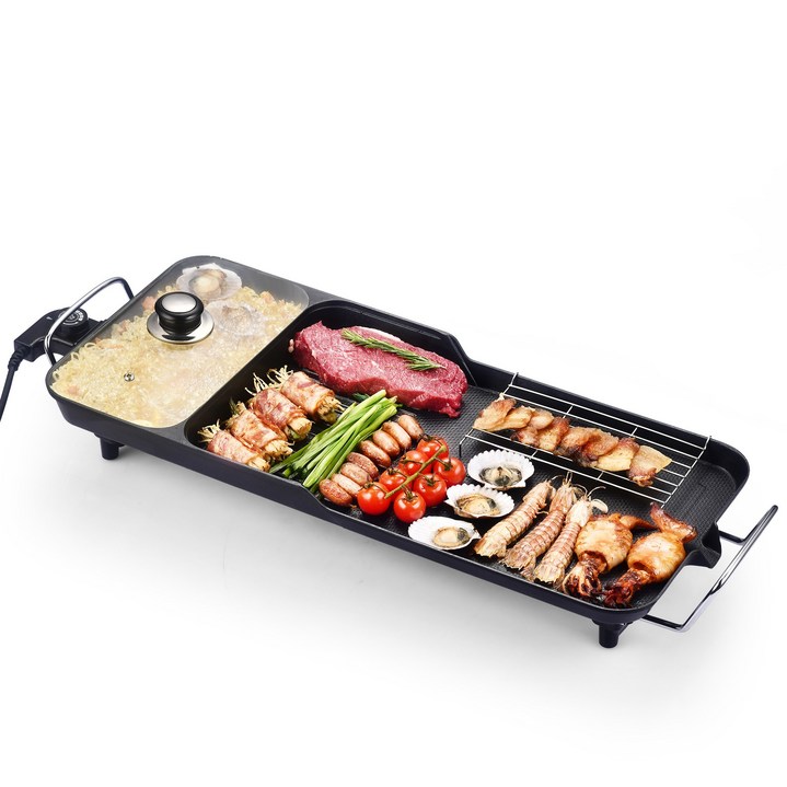 Gmalos 3in1 특대형 통주물 와이드 전기그릴 2000W 고화력 5단 조절, AD-G1