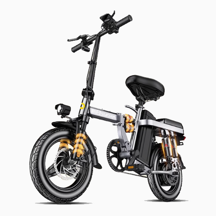 VOXEL 독일기술 고출력 전기자전거 팻바이크 휴대용 배터리 충전 통근 로드 이륜차 스쿠터, 블랙, 알루미늄 합금