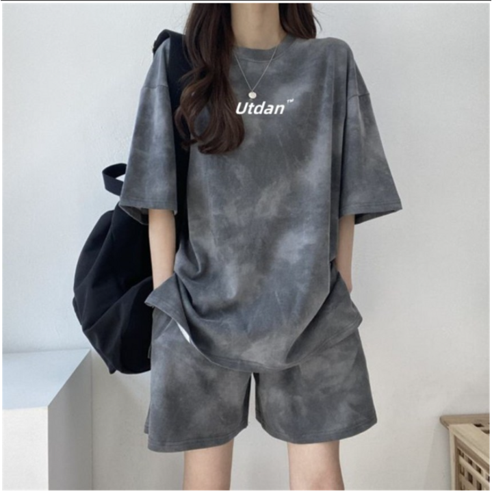 루즈핏 반팔티 + 반바지 세트