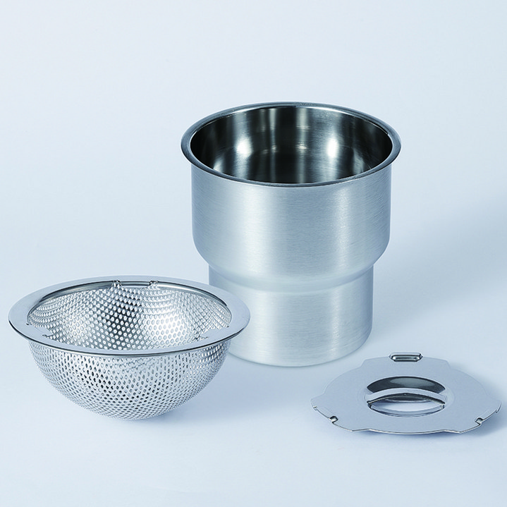 미강 싱크홀 올스텐 싱크대 배수구 거름망 커버 풀세트 국산 스텐 304, 1개, B타입 배수관+거름망+커버 풀세트