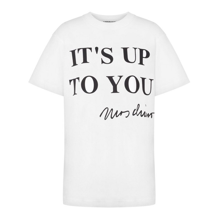 모스키노 텍스트 프린트 티셔츠